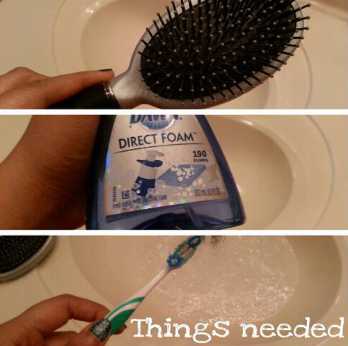 hair brushe cleaning tips