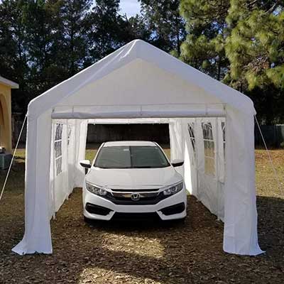 Peaktop 20’x10’ Portable Garage with Windows