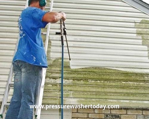 Washing Outside Walls using pressure washers