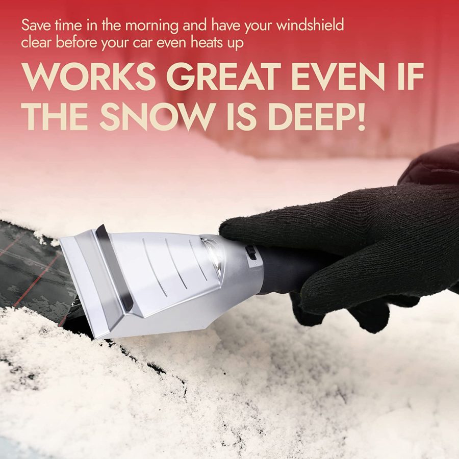 Perfect Life Ideas 12-Volt Heated Ice Scraper